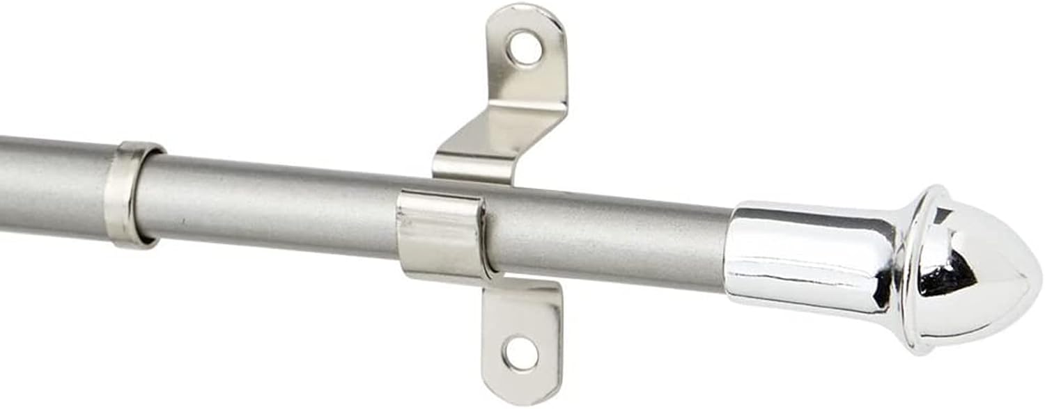 7/16” Cafe Rod Brackets,Set of 20 Curtain Rod Brackets for mounting a Curtain Rod to The Wall,Nickel