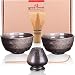 Goodwei Japanese Matcha Tea Ceremony Duo-Set for Two with Chasentate (Black)