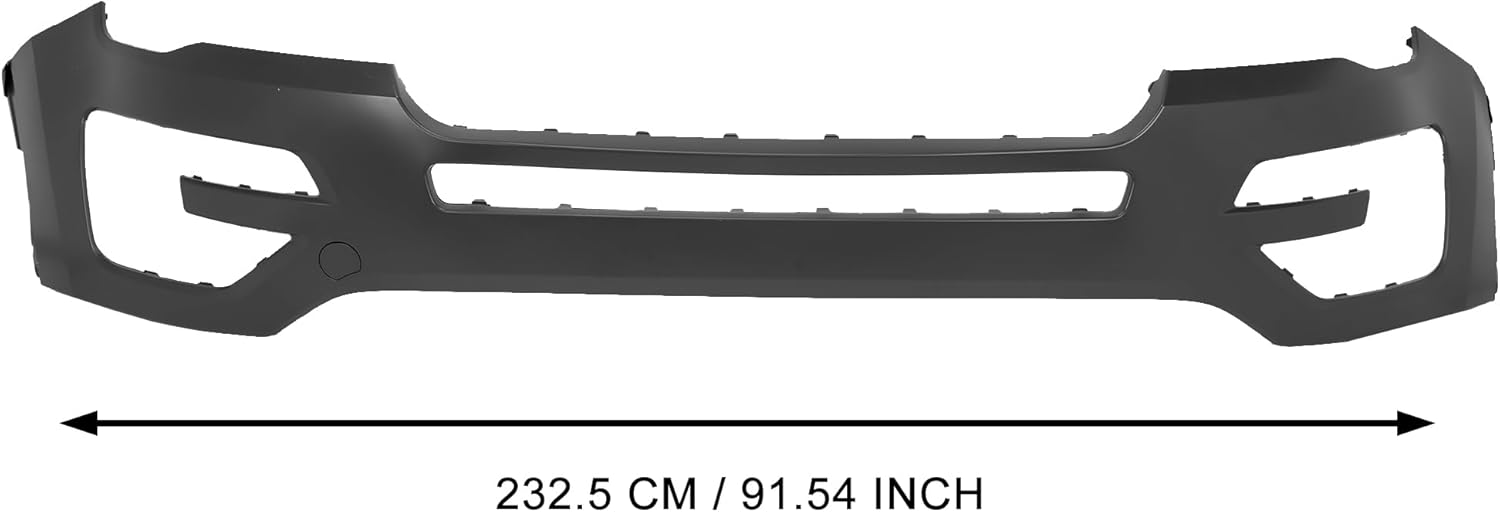 CAREONLINE New 4PCS Black Front Bumper Cover No Sensors Fits for 2016-2017 F-o r-d Explorer, OE: FB5Z-17D957-APTM