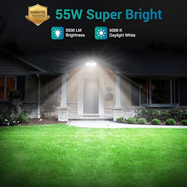 USTELLAR 55W Flood Lights LED Flood Light 5000K 2 Pack White