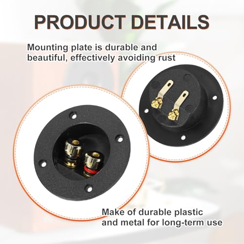 Conector de enchufe de subwoofer con postes de unión dobles para una conexión estable de audio 3