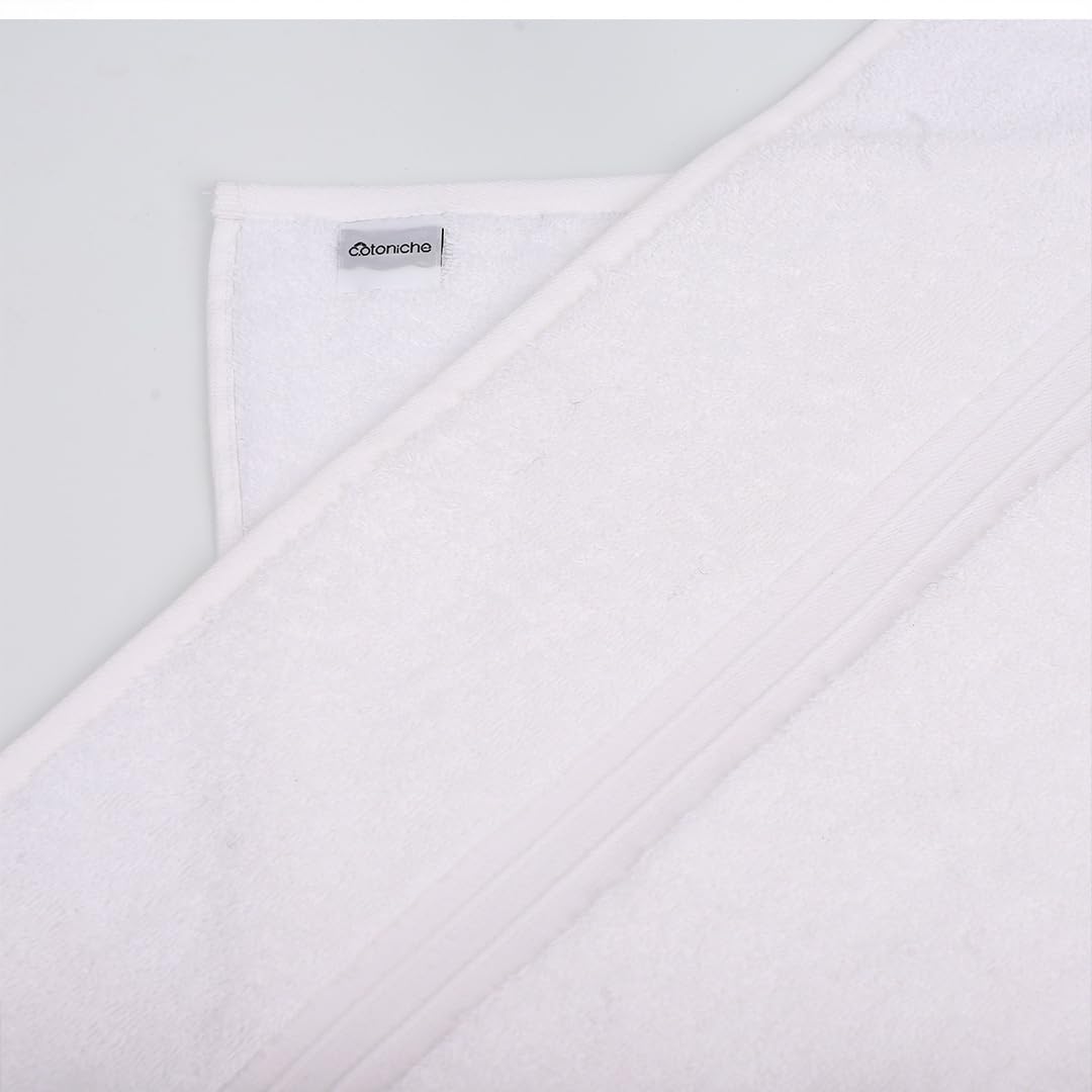 Luxuriöse und extra weiche Waschlappen, 30,5 x 30,5 cm, Hotelqualität, perfekt als Gesichts-, Hand-, Make-up-Handtücher, 100 % Baumwolle, Weiß, 4 Stück