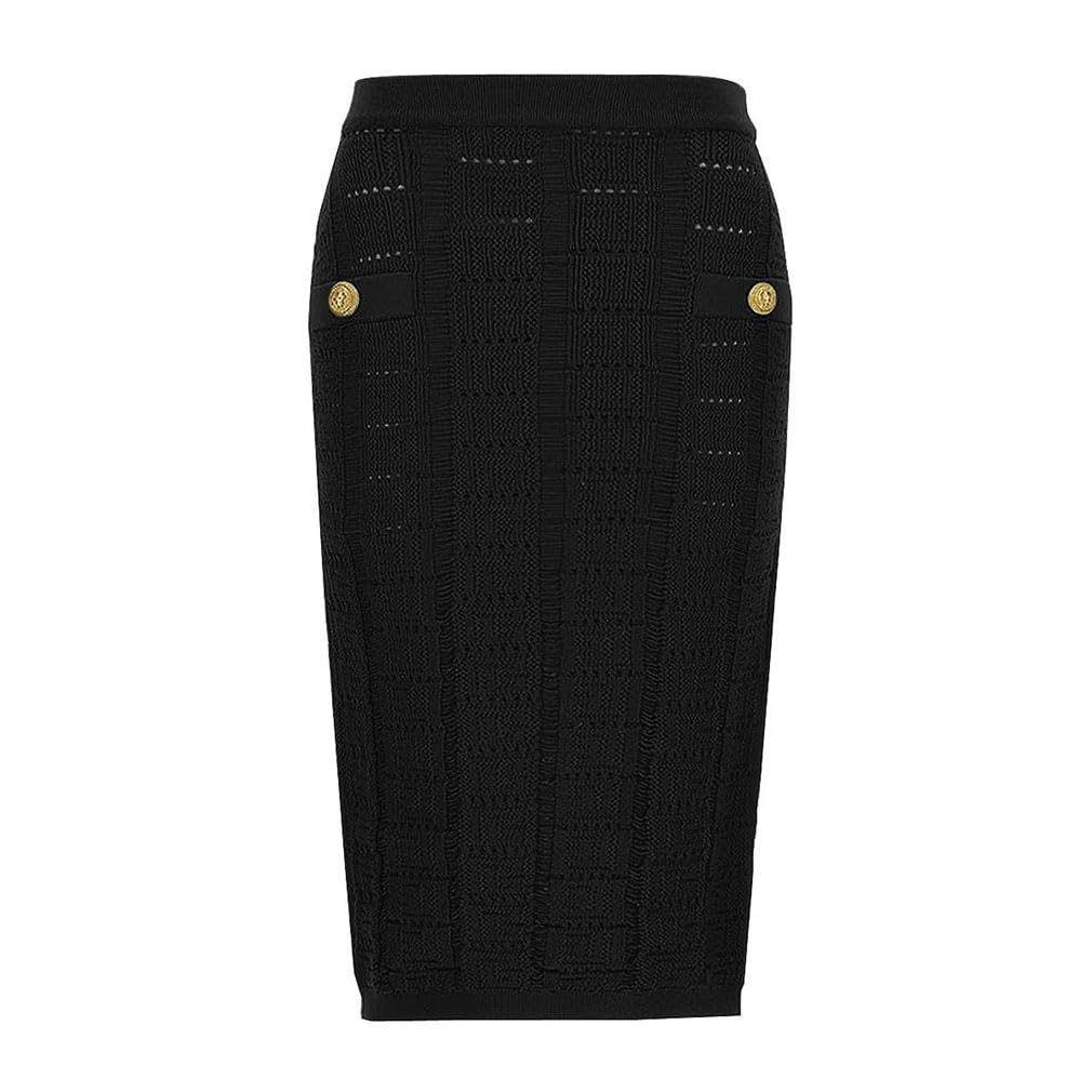 Schlichter Strickrock für Damen, schmaler Bleistiftrock