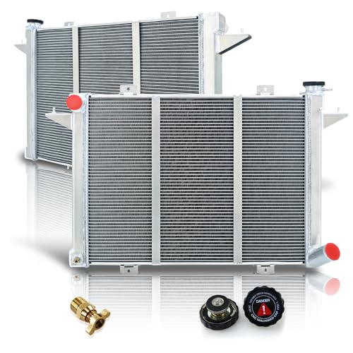 YUFUQIDA 3 Row Core Aluminum CU1198 Radiator + 2 x 14" Fan Shroud + Thermostat Relay Kit Compatible with 1989-1993 1990 1991 1992 Dodge D250 D350 W250 W350 Ramcharger 5.2L 5.9L Diesel Turbo Cummins by YUFUQIDA - Image 7
