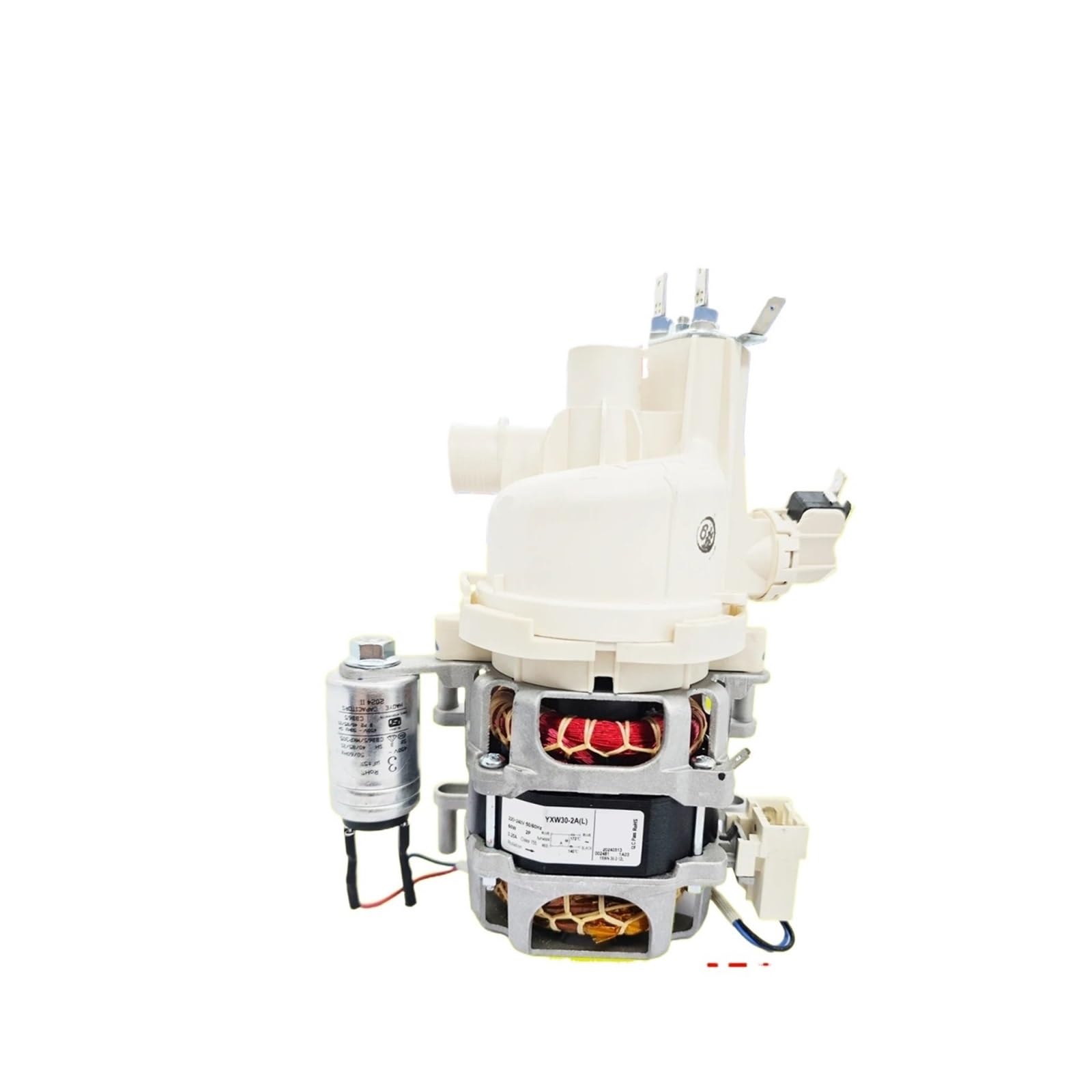 Bomba De Circulación For Lavavajillas, Compatible con Midea, Hansa Y Kaiser, YXW30-2A (L), Bobina De Aluminio, 220-240 V, 50/60 Hz, 60 W, 0,25 A. Repuestos For Lavavajillas.
