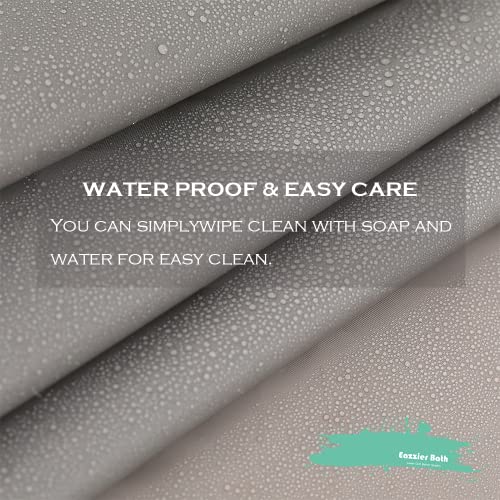 Eazzier Bath Light Grey Plastic Shower Curtain Or Liner, 72X72 Inch Thin Lightweight Plastic Bathroom Shower Showroom Inner Curtain With Rustproof Metal Grommet Holes And Weighted Magnets #TOP1