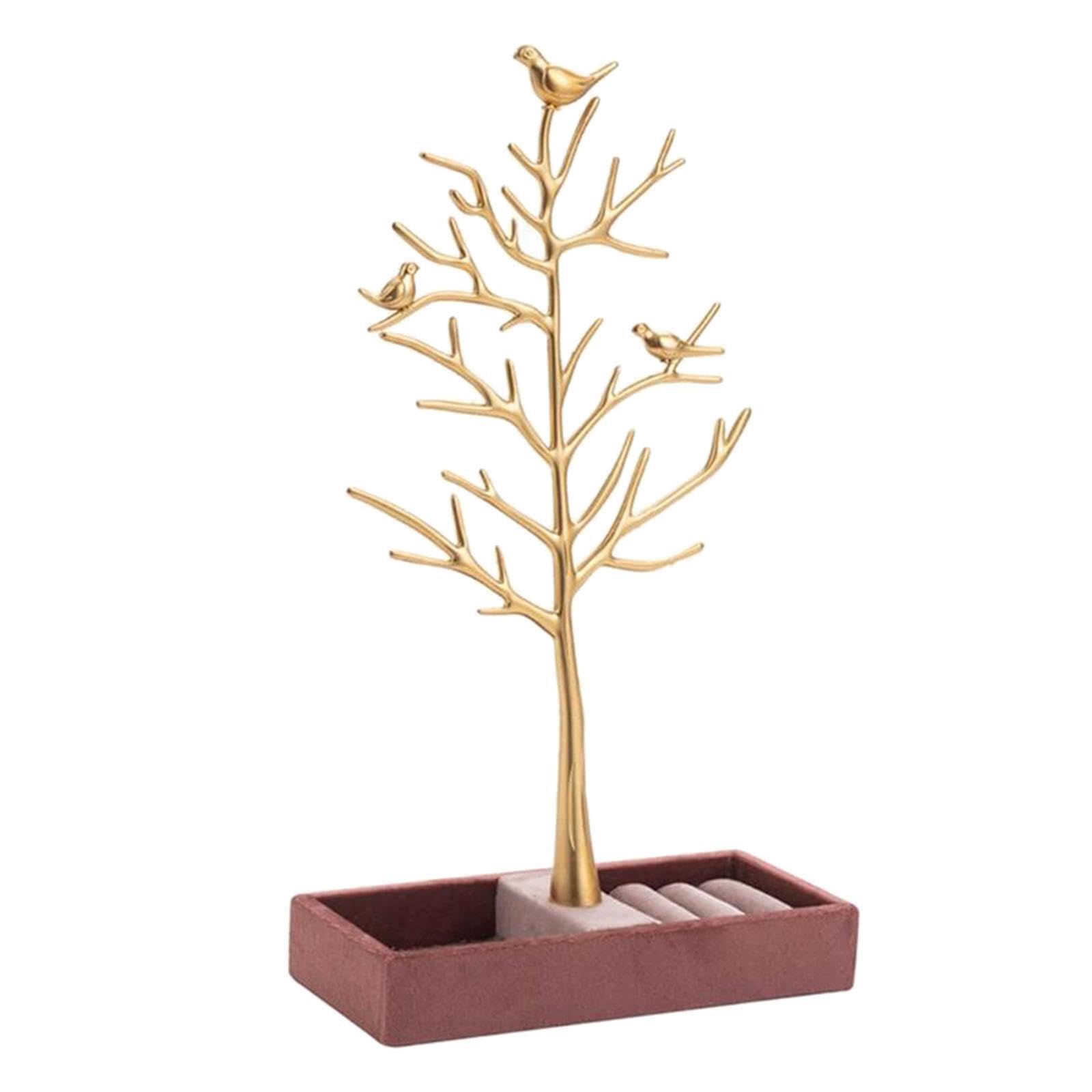 TWISAXC Practical Jewelry Rack Featuring Lovely Birds Tree Display Tower Designed For Jewelry Organization Bracelets Necklace Hanging On Earring Rack Hanger