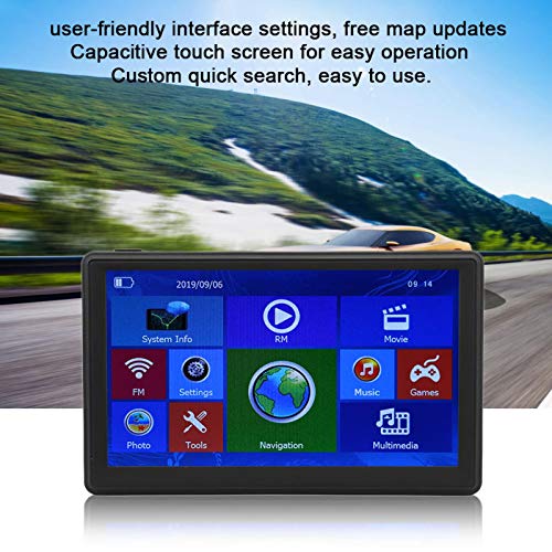 01 Navegador, configurações de percurso inteligentes de alta sensibilidade, tela LCD de 7 polegadas,