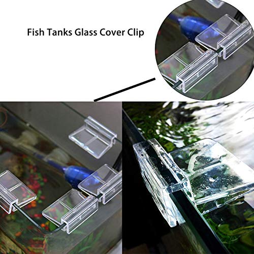 NC 16 Pcs Fish Tanks Glass Cover Clip 6mm Transparent Aquarium Fish Tanks Support Holder Universal Acrylic Lid Clips for Rimless Aquariums - Image 7