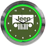 Neonetics 8JEEPG Jeep Green Neon Clock