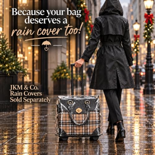 JKM & Company Rolling Laptop Bag for Women | Designer Wheeled Briefcase | Fits 13-17" Laptops | Office Travel Computer Case (Cosmopolitan) by JKM & Company - Used condition - Image 7
