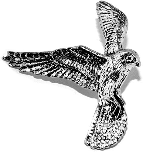 Turmfalke Falke Vogel Anstecker Abzeichen Brosche Englisch Silber Farbe Zinn in Geschenk Tasche