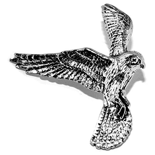 Turmfalke Falke Vogel Anstecker Abzeichen Brosche Englisch Silber Farbe Zinn in Geschenk Tasche