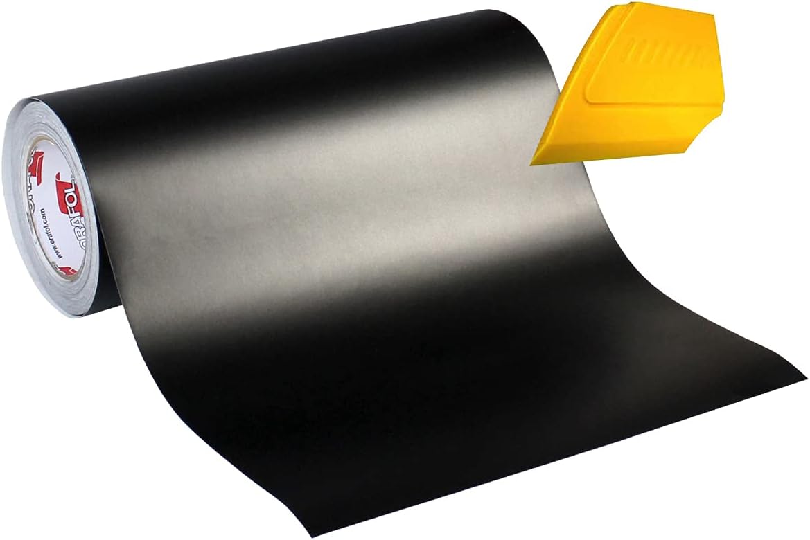 Roll of Matte Black Oracal 631 Removable Vinyl Works w/All Vinyl Cutters (12" x 25ft w/Detailer)