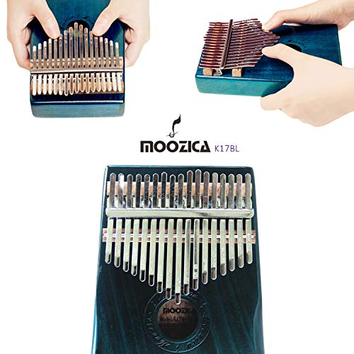 Moozica 17 Keys Kalimba Marimba, Solid Mahogany Wood Professional Thumb Piano Musical Instrument Gift (Mahogany-K17MB)