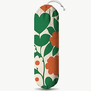 Floral Plastic Bag Bags, Garbage Shopping Trash Bags Carrier Organizer, Reusable Fabric Plastic Bag Holder, Kitchen Housewarming Gifts, Beautiful Gift for Women Grandma Mom