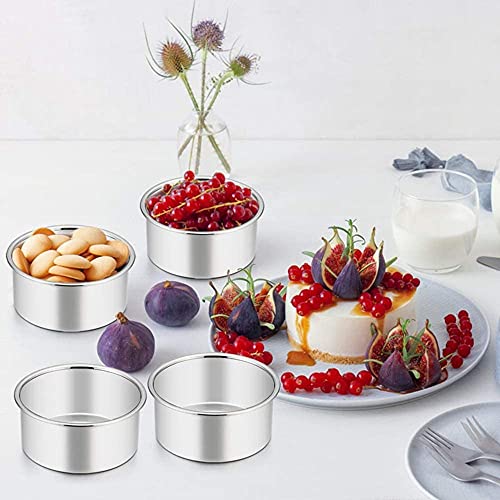 Xigui 4 Inch Mini Cake Pan Set, 4 Pcs Round Cake Pans Round Baking, Healthy & Sturdy, Easy Clean & Dishwasher Safe For Home Party Baking Supplies #TOP4