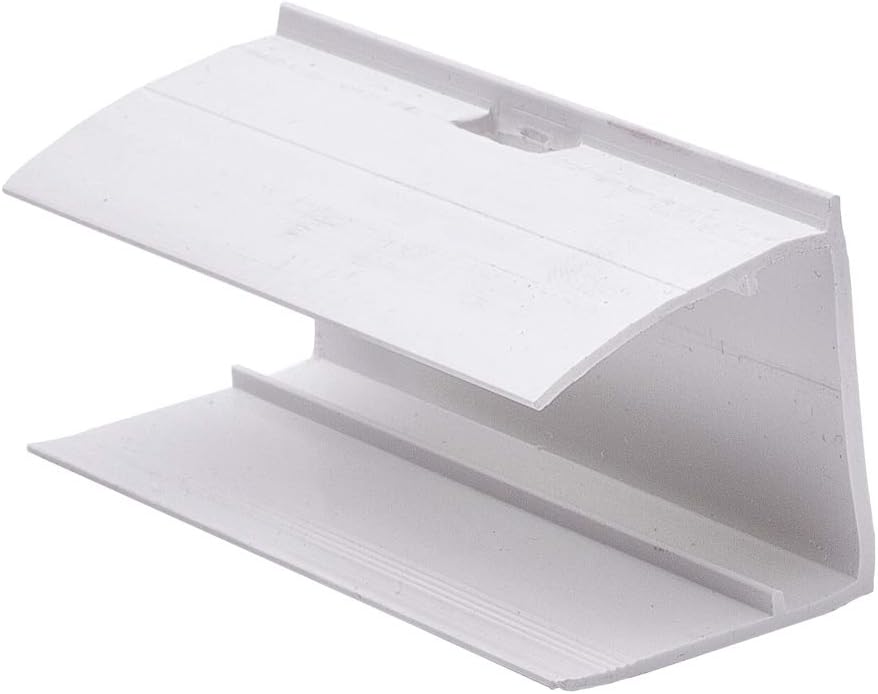 PVCu U Profile/End Closure for 10mm, 16mm, 25mm Polycarbonate Sheets or Glass Units (2.1m x 25mm, White)
