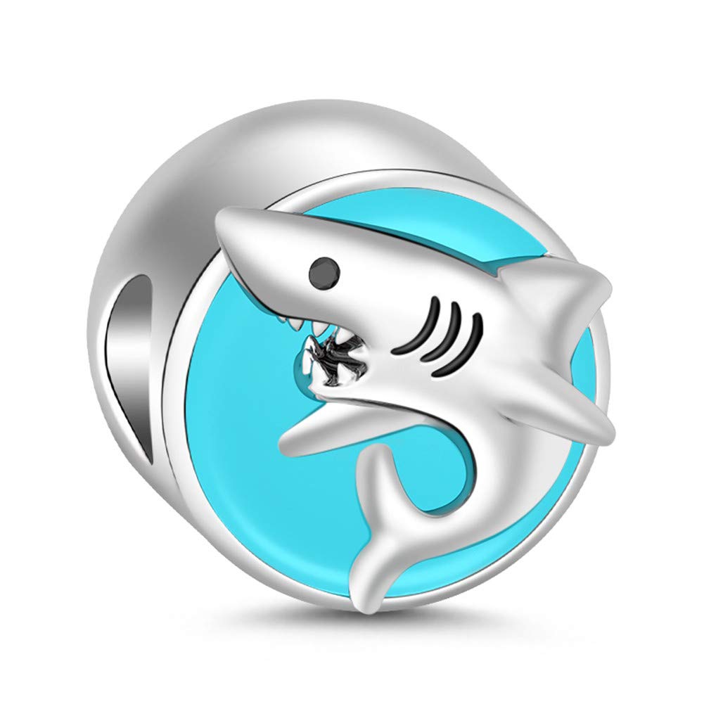 GNOCE Ocean World Sea Life Charms for Bracelets, 925 Sterling Silver Cute Animal Pendant Dangle Charm Bead Fit Bracelets &amp; Necklaces, Hand-Finished Keepsake Jewelry Gift for Women