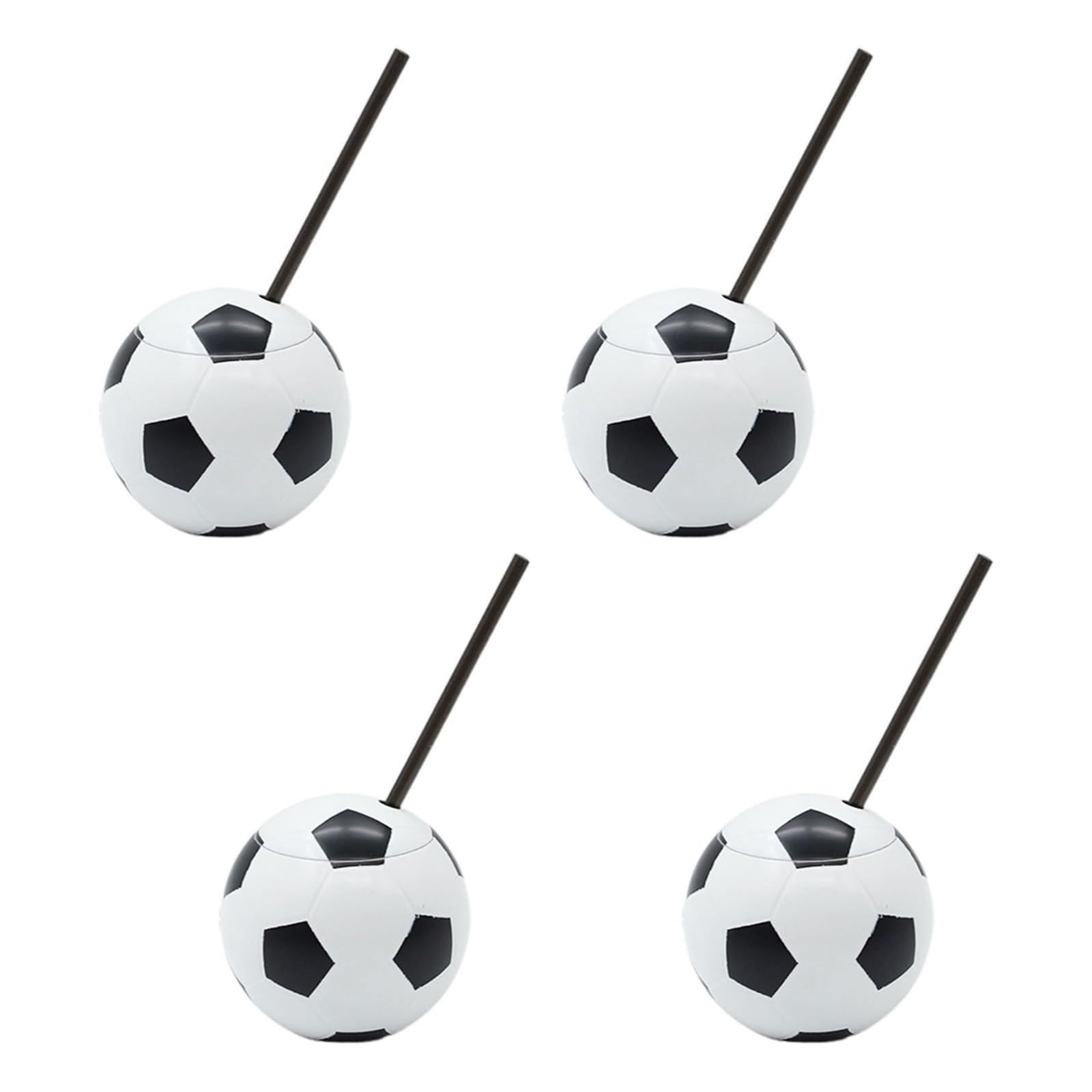 CAZSTYK 4Pcs Football Themed Drinking Cups 450ml Each Practical for Sports Fan and Family Gatherings Soccer Theme Mugs