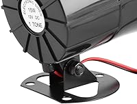 Vista 4 de DC12V 15W alarma de seguridad con cable sirena cuerno altavoz al aire libre con soporte para el sistema de seguridad casero