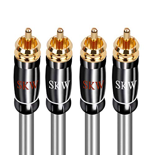 SKW の2rca to 2rca ステレオ オーディオケーブル/赤白ケーブル/ /CDプレーヤー/HDTV/スピーカ/AVアンプ/ゲーム機等対応/長さ1m/OD:6mm