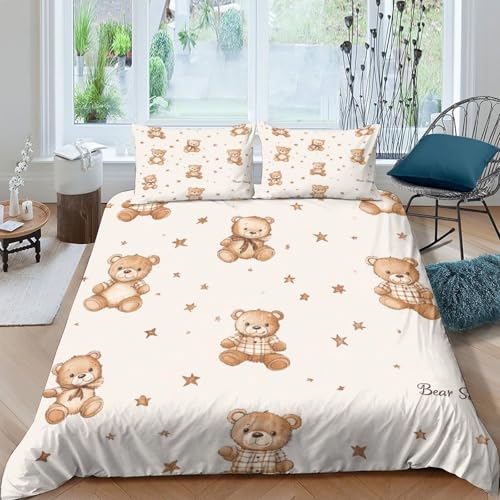 Parure de lit confortable motif ours en peluche 3D - 4