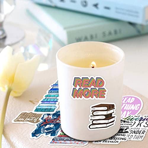 200PCS Bulk Book Stickers, Inspirational Reading Water Bottle Stickers for Kids Teens Students Teachers, Reading Lovers Book Accessories, Bookish, Vinyl Waterproof Decals