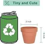 Pots en Terre Cuite vensovo de 3 po avec Drainage - 20 Paquet Pots de Fleurs en Argile, Pots de Pépinière Succulentes Idéaux pour Plantes, Artisanat, Cadeau de Mariage