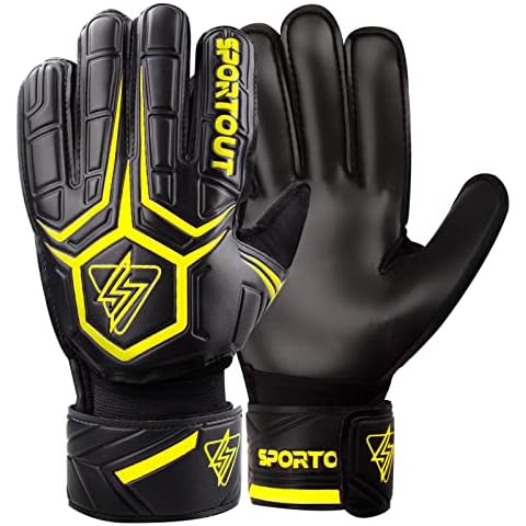 Sportout Goalie Gloves with Fingersave Cover