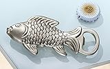 Breite :ca. 16 cm Flaschenöffner Fisch aus Metall in matt Länge 6 cm