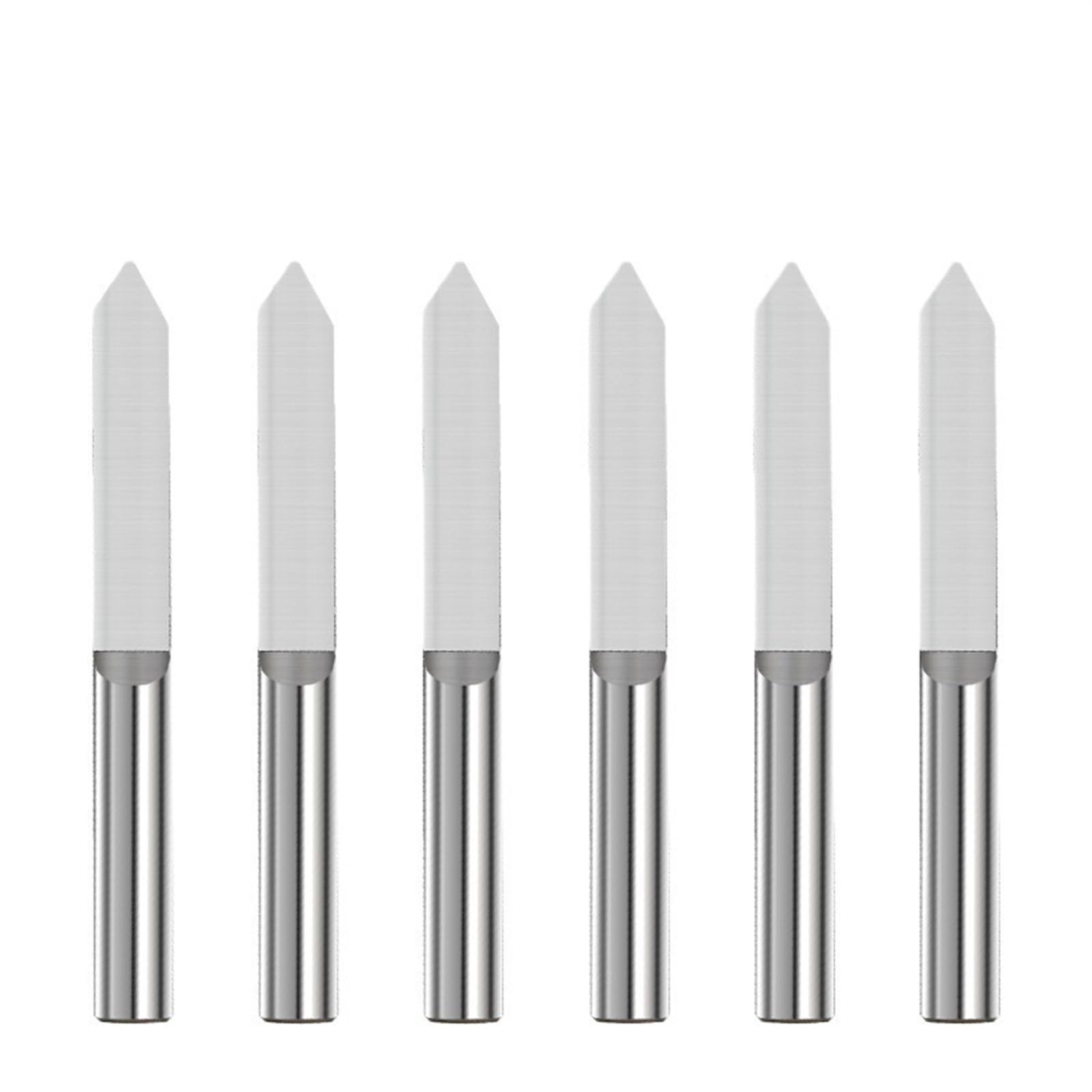 10 punte for fresa con scanalatura a V con codolo da 4 mm - Punte for incisione in carburo di tungsteno for legno, acrilico, PVC e altro(4x0.2x25D)
