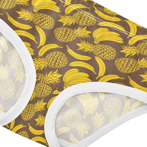 Little Girls' Soft Cotton Underwear Kids Breathable Comfort Pineapple Banana Panties Briefs Toddler4