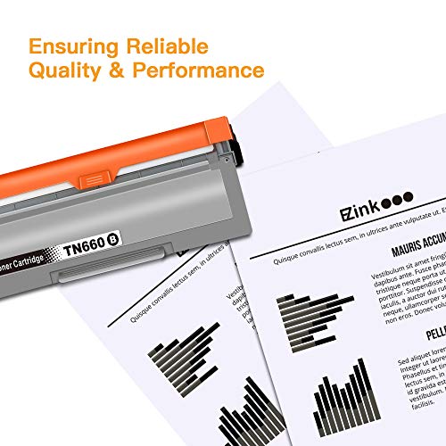 E-Z Ink (TM) Compatible Toner Cartridge Replacement for Brother TN660 TN630 High Yield to use with HL-L2380DW HL-L2300D HL-L2340DW MFC-L2680W MFC-L2740DW MFC-L2685DW Printer (Black, 4 Pack)