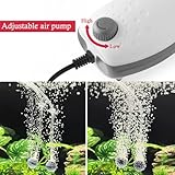 PYPABL 3W Aquarium Air Pump, 300L/H Silent Adjustable Fish Tank Bubbler, Powerful Oxgen Pump for up to 450L Fish and Turtle Tank - Image 4