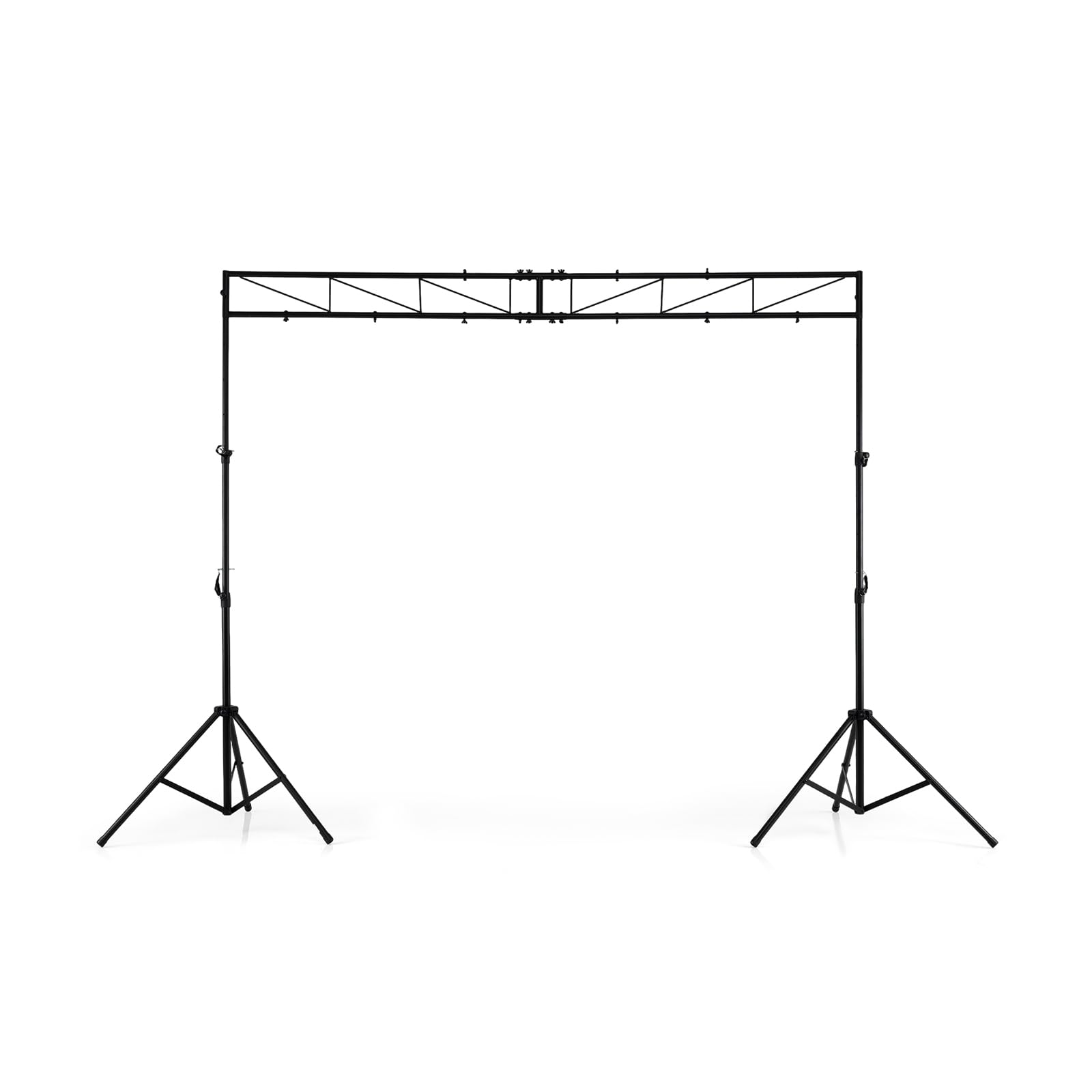 HOMASIS Soporte de Luz Plegable para DJ, para Bandas, Conciertos y Bodas | Soporte de Iluminación Portátil con Altura Ajustable en 10 Niveles, 2 Trípodes Plegables y 12 Puntos de Montaje