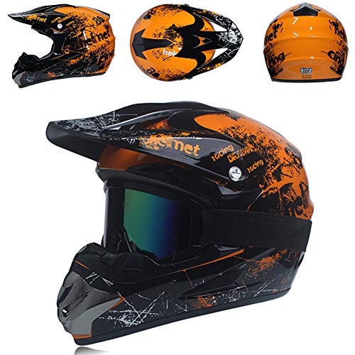 TRIPERSON Dirt Bike Off-Road Motocross ATV Motorcycle Helmet for Men Women,Professional Competition Helmet DOT Certified (Orange, Large) by TRIPERSON - Image 2