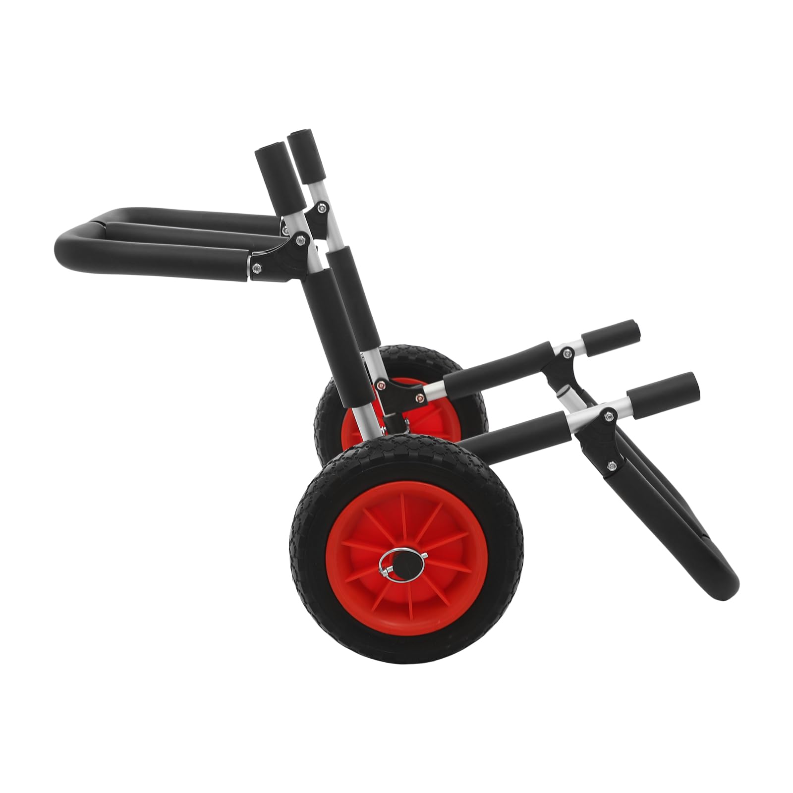 Kanuwagen Klappbar Kanu Wagen für 2 Kajaks Oder SUPs Bis 80KG Kajakwagen mit 2 Räder, Elastisches Band Sup Board Transportwagen Portable Bootswagen für Garage, Bootshaus