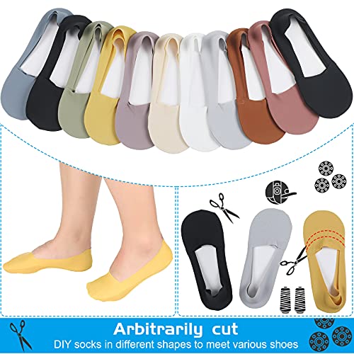10 Pairs No Show Socks - Women & Men, Low Cut, Liner, Ice Silk, Nonslip, Invisible, Thin4