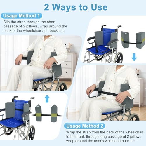 KAAMOS Wheelchair Lateral Support Cushions, Lateral Support for Wheelchair, Back Side Support Wedge Cushion for Seniors, Foam Positioning Wedge Pillow Side Padding (Small) by KAAMOS - Used condition - Image 4