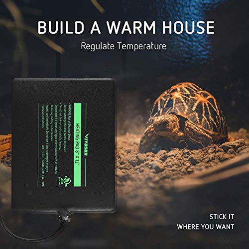 Vivosun Reptile Heating Pad 8X12 Inch With Thermostat Combo Under Tank Terrarium Heating Mat Waterproof For Turtles, Lizards, Frogs, And Other Reptiles #TOP6
