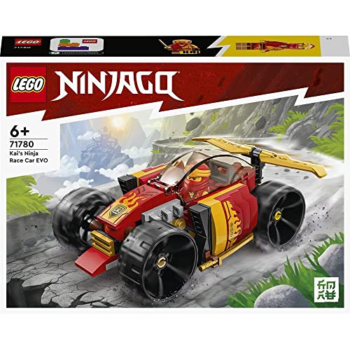 Image of LEGO Ninjago Jay'S Lightning Jet Evo 71784 Building Toy Set (146 Pieces) Ninjago Kai'S Ninja Race Car Evo 71780 Building Toy Set (94 Pieces), Multi