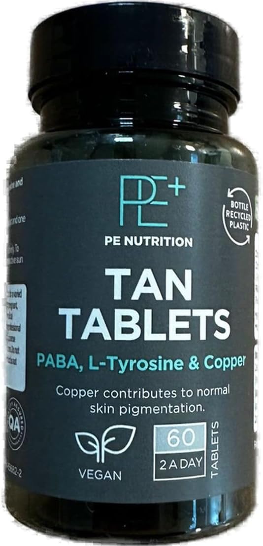 PE Nutrition Tan Tablets (60 pills) PABA, LTyrosine and Copper By