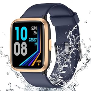 Fitness Tracker Watch with Heart Rate Monitor, Activity Tracker with Pedometer, Sleep Monitor, Calories & Step Counter, 5ATM Waterproof Smart Watch for Women Men Health Fitness Watch for Sports