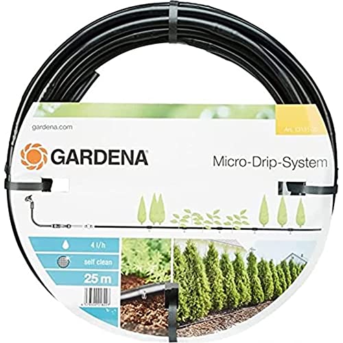 Gardena Extension de tuyau à goutteurs intégrés de surface 13 mm (1/2 Pouce) : rallonge de 25 m pour kits de démarrage pour rangées de plantes (13131-20)