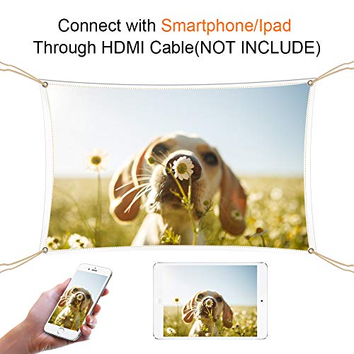 Mini LED-projector, Mini Home Cinema-projector Draagbare LED-projector HD-ondersteuning 1080P HDMI VGA AV USB… - Image 4