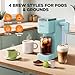 Tastyle Single Serve Coffee Maker with Built-in Detachable Milk Frother, Iced and Hot Coffee Machine for K Cup & Grounds, 40oz Removable Water Reservoir, 6 Cup Sizes, Fits 7.3