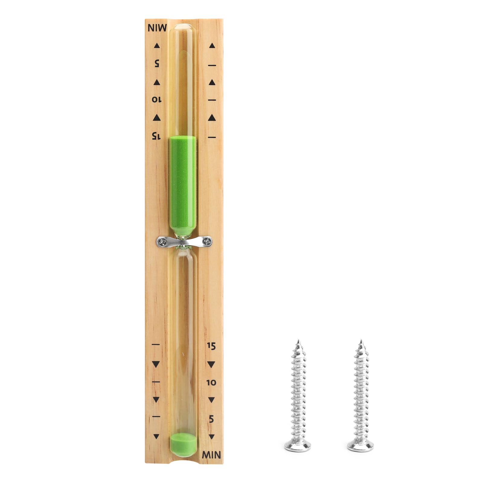 Sauna Hourglass Timer 15 Minutes Kitchen Timer Heat Resistant Sauna Hourglass Wooden Sand Green