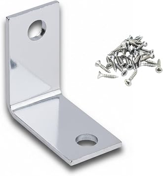 L Tipi Metal K ebent, Mobilya ve Dolap i in Deprem Sabitleyici Ba lant  Aparat , 25x25x15 mm, 10 Adet, G m  Renk
