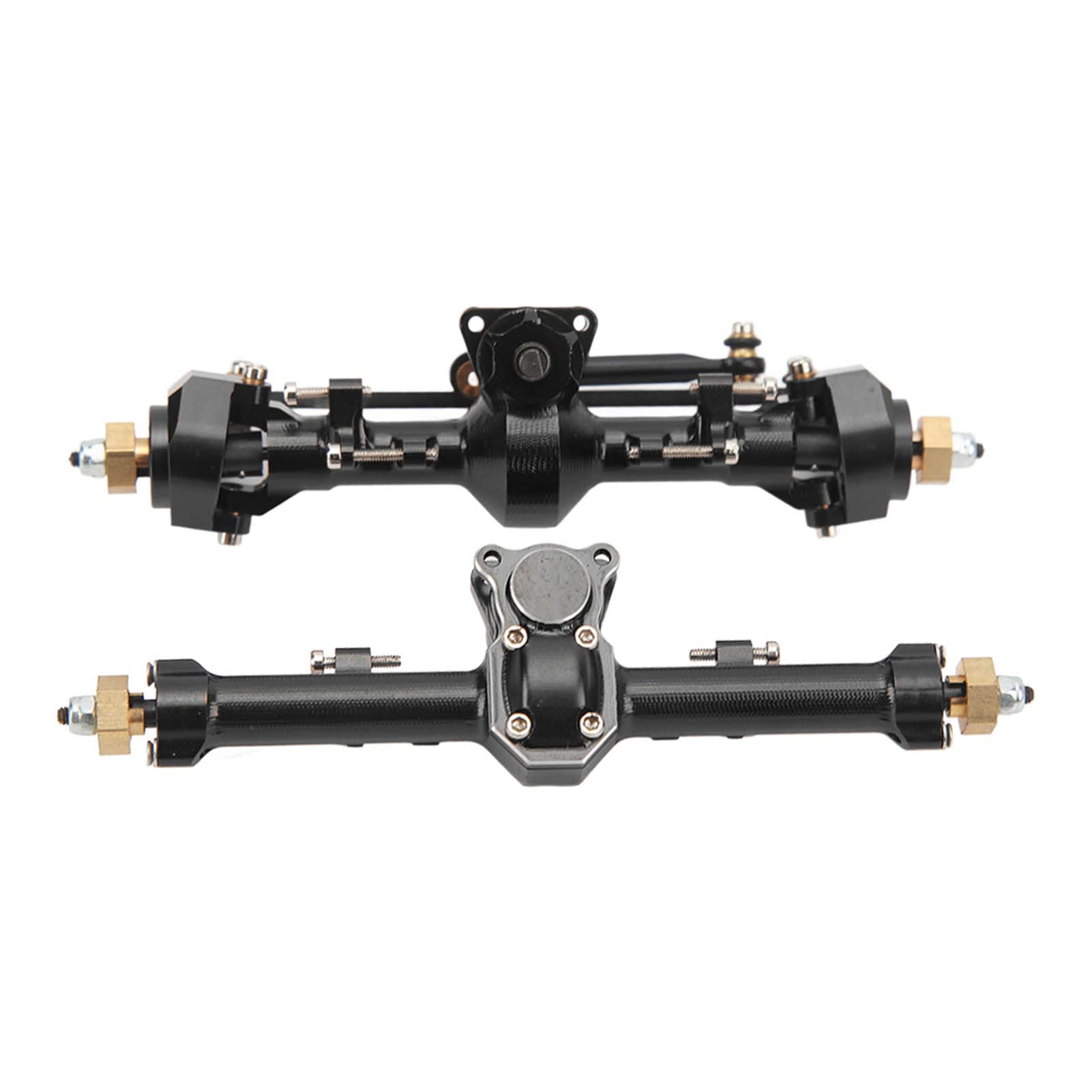 Zestaw Montażowy Metalowej Osi ze Stopu Aluminium RC do Samochodów Axial SCX24 AXI90081 AXI00001 AXI00002 1/24 RC (Czarny)